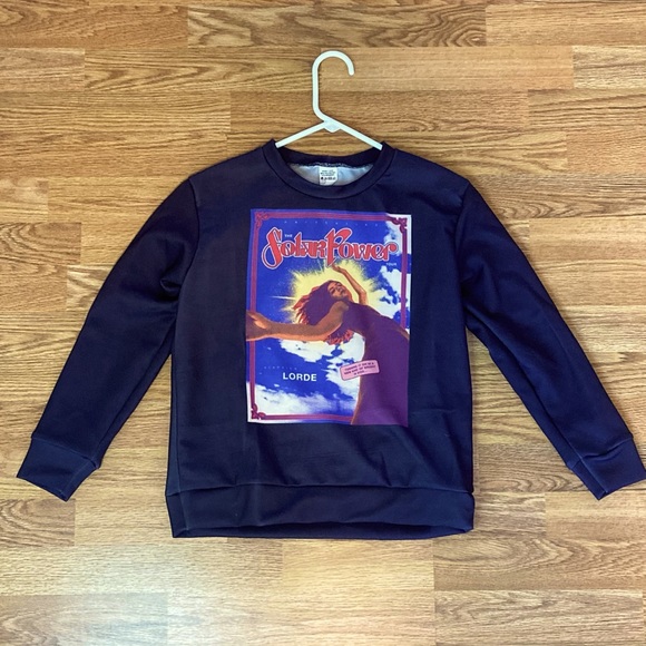 Black Lorde ‘Solar Power’ Graphic Crewneck Sweatshirt Sz. Youth M - Picture 1 of 12